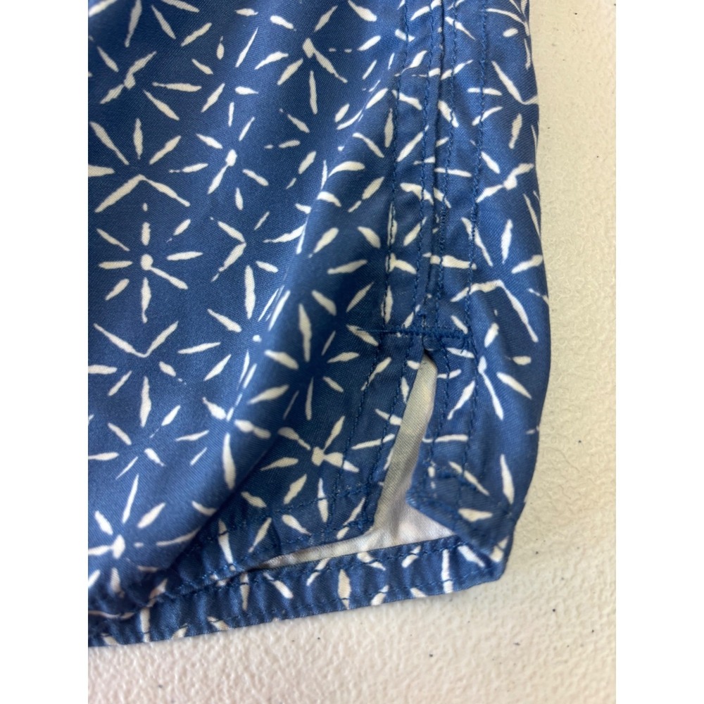 TRUE GRIT Mens Swim Trunks Board Shorts Bali Blue Print Drawstring Waterman XL - Picture 11 of 16